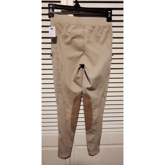 NWT Willit Girls Beige Equestrian Riding Pants With Suede Knee Patches Medium - Picture 5 of 6